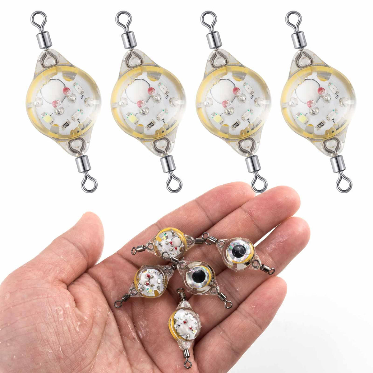 Dr.Fish 5pcs Round LED Fishing Lures Two Swivels - Dr.Fish Tackles
