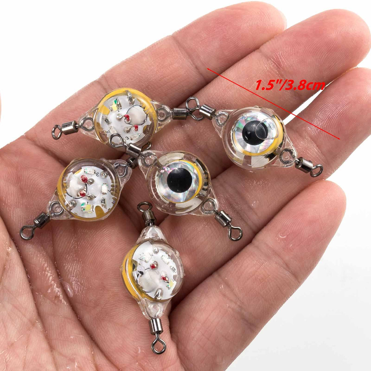 Dr.Fish 5pcs Round LED Fishing Lures Two Swivels - Dr.Fish Tackles