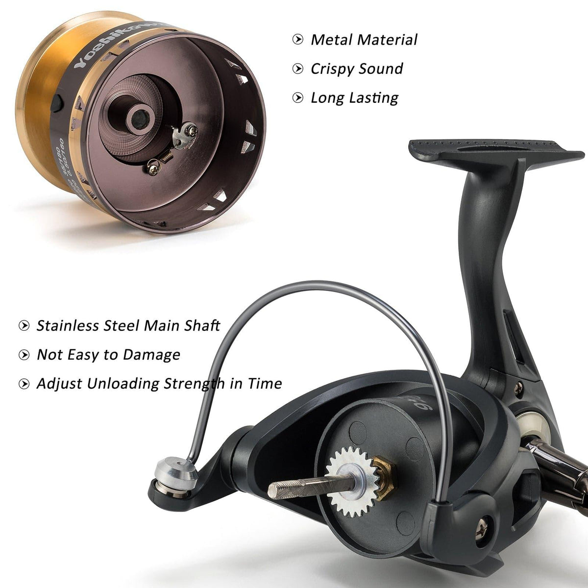 Dark Gold Freshwater Fishing Reel 2000-6000 - Dr.Fish Tackles