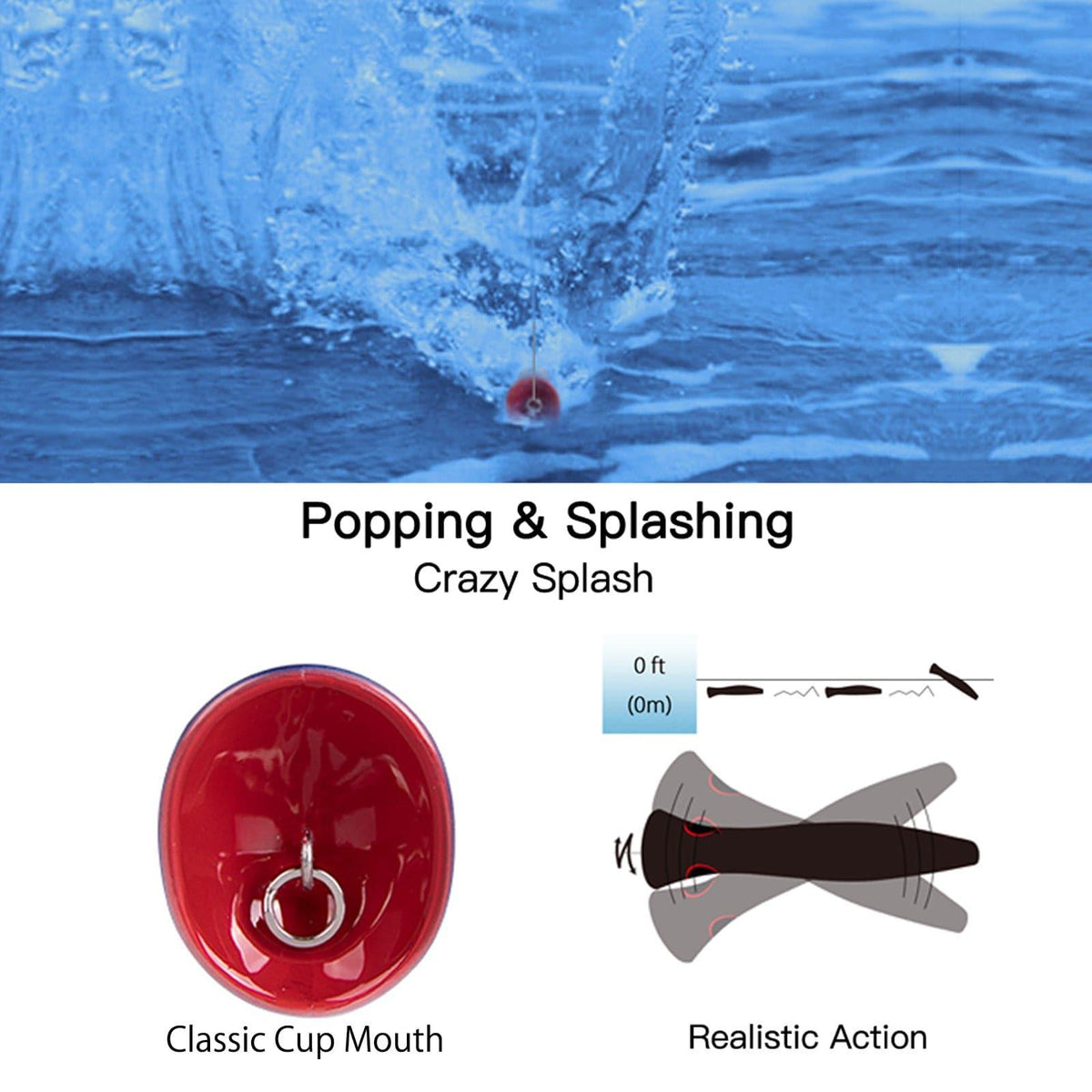 Dr.Fish 1pcs Saltwater GT Popper 8in - Dr.Fish Tackles