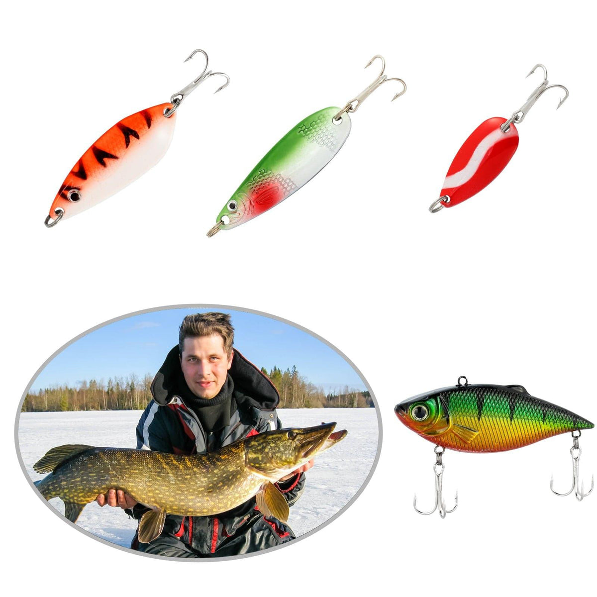 Dr.Fish 132pcs Ice Fishing Lures Kit - Dr.Fish Tackles