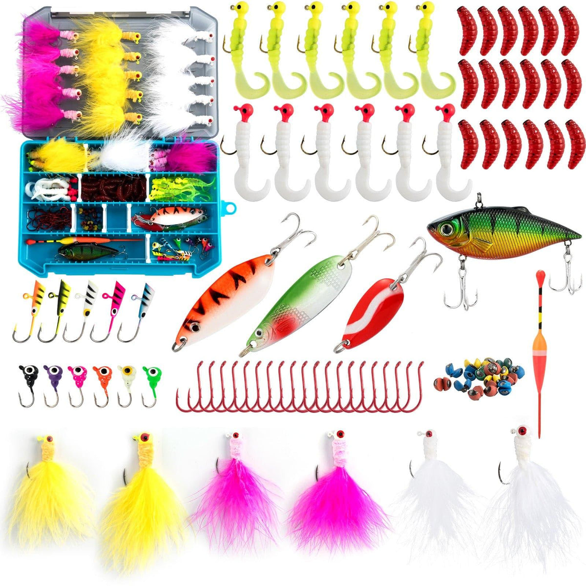 Dr.Fish 132pcs Ice Fishing Lures Kit - Dr.Fish Tackles