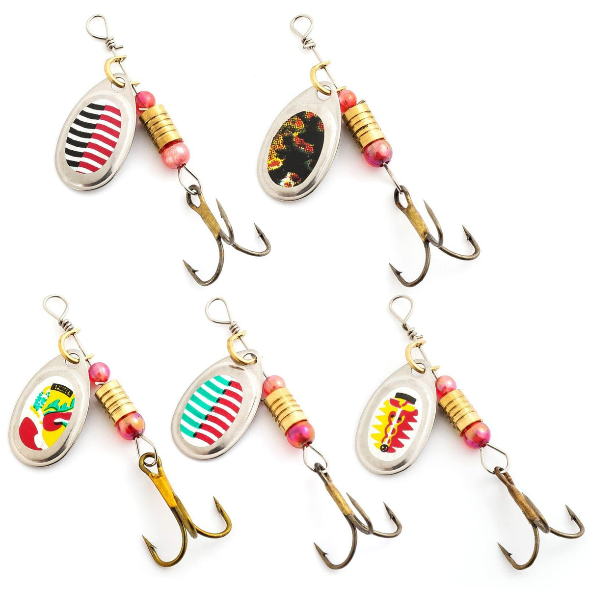 Dr.Fish 12pcs Inline Spinner Lures Kit - N2 - Dr.Fish Tackles