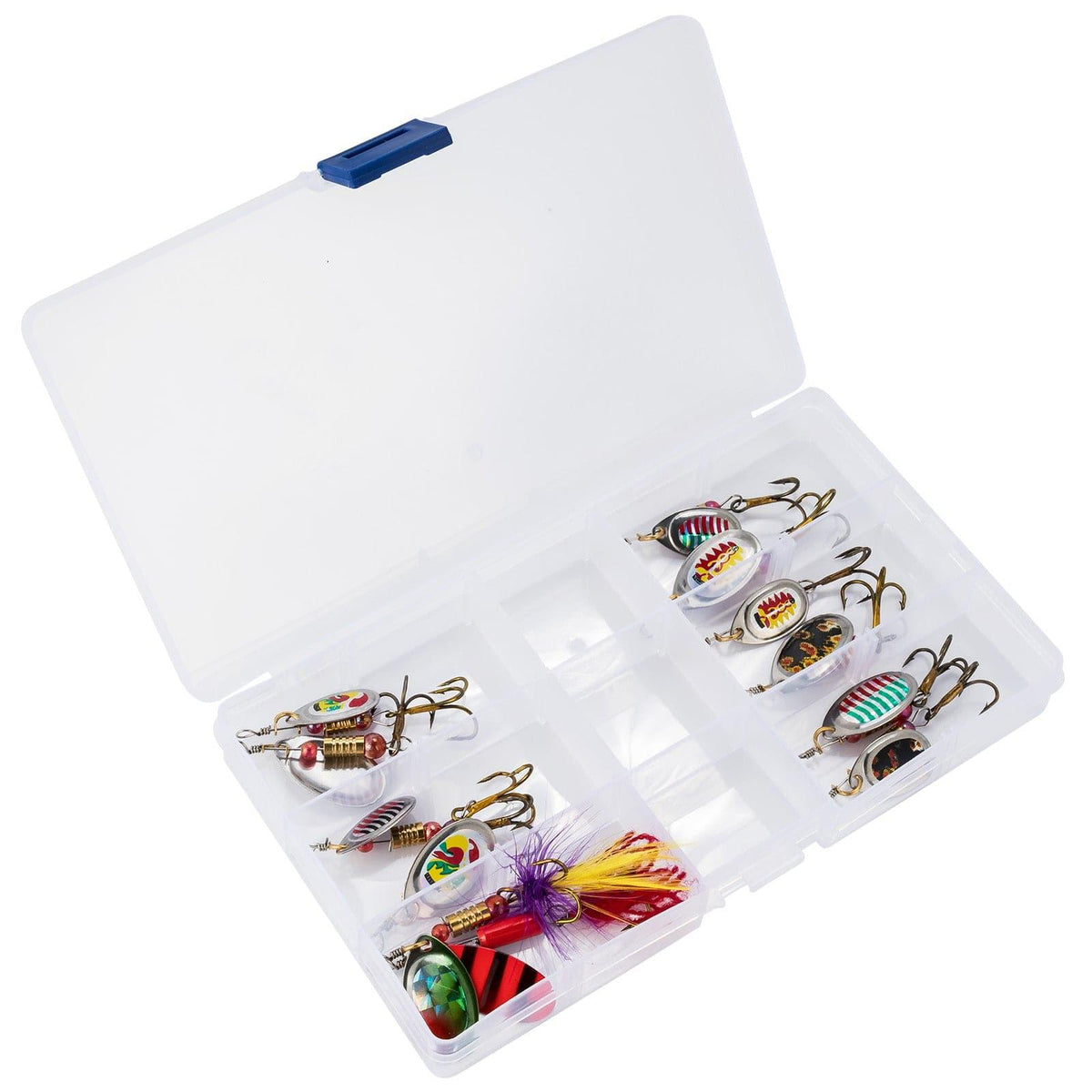 Dr.Fish 12pcs Inline Spinner Lures Kit - N2 - Dr.Fish Tackles