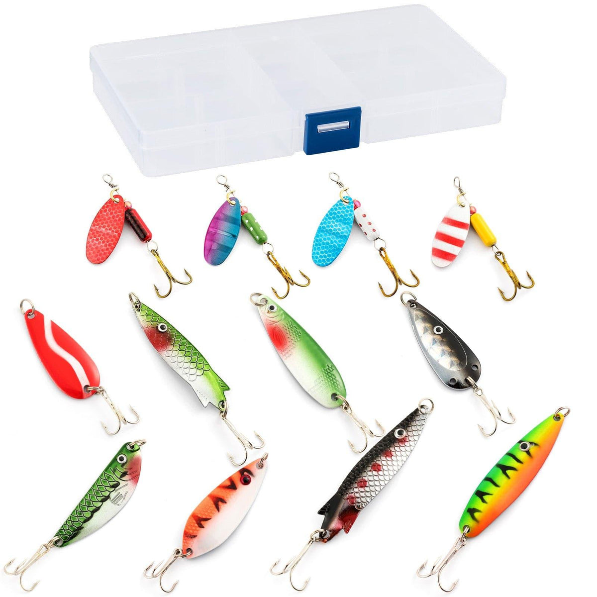 Dr.Fish 12pcs Spinners and Spoons Kit - Dr.Fish Tackles