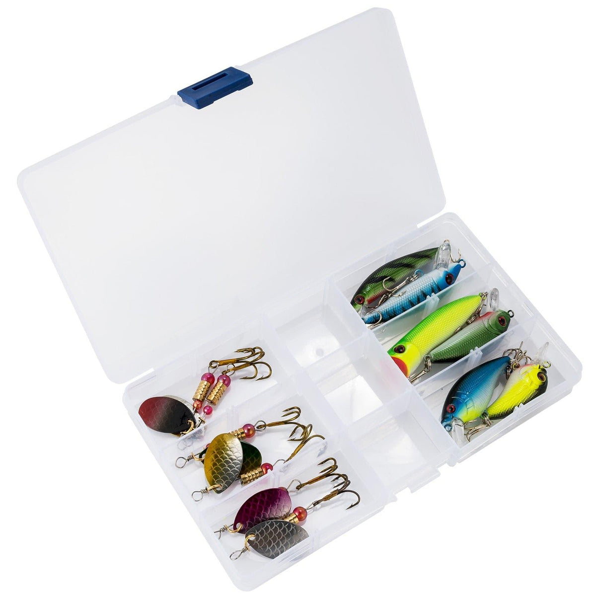 Dr.Fish 12pcs Spinners Minnows Crankbaits Kit - Dr.Fish Tackles