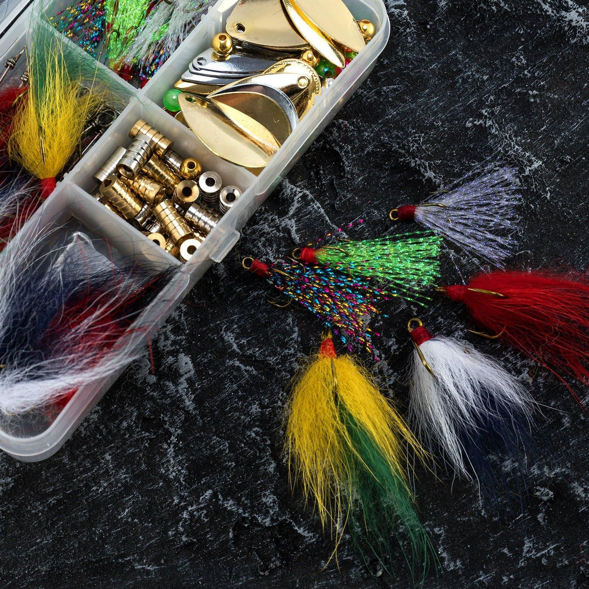 Dr.Fish 168pcs Rooster Tail Spinner Making Kit