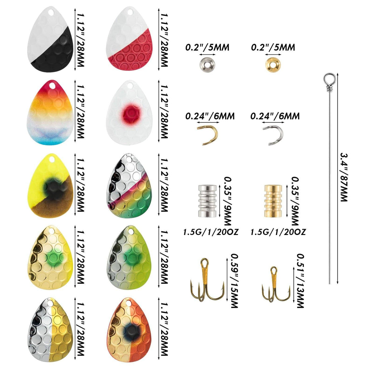 Dr.Fish 140pcs Spinner Making Kit - B9 - Dr.Fish Tackles