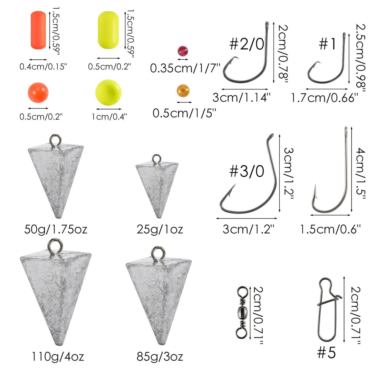 Dr.Fish 204pcs Pompano Rig Making Kit - E4 - Dr.Fish Tackles