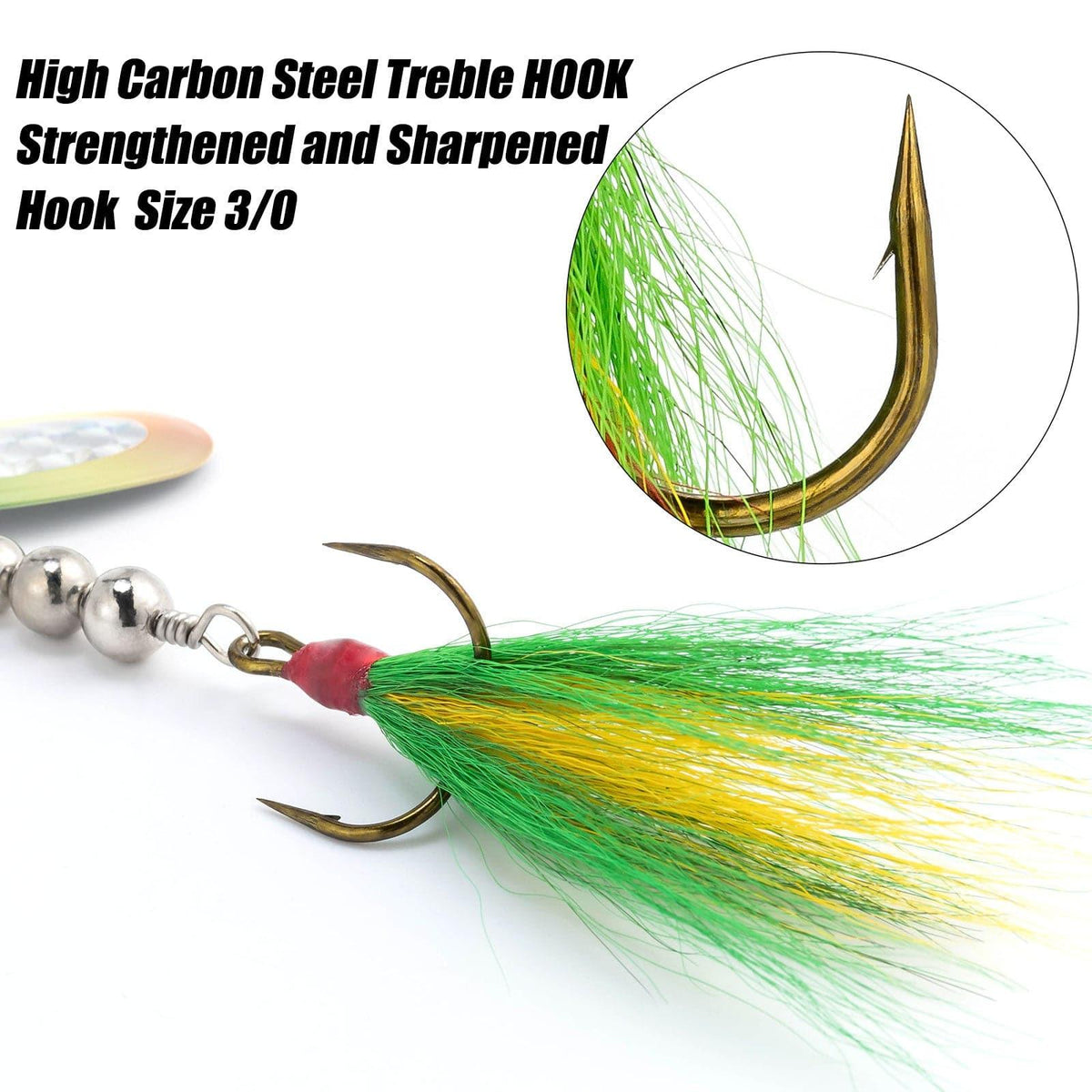 Dr.Fish 3pcs Musky Bucktail Spinner Lures - Dr.Fish Tackles