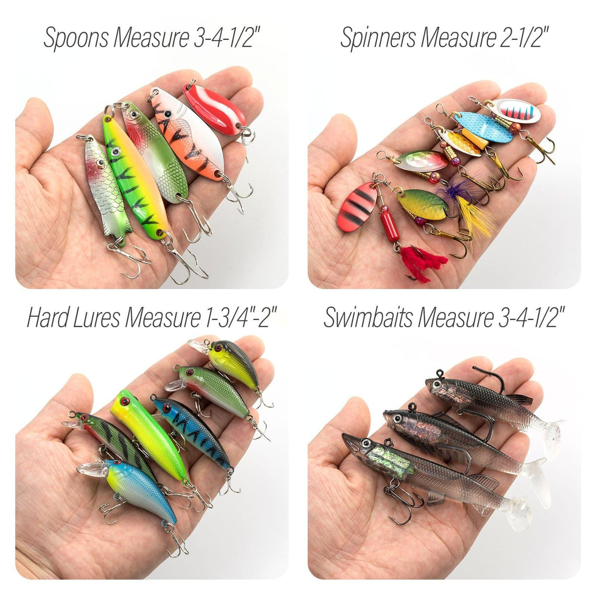 Dr.Fish 60pcs Spinners Spoons Hardbaits Kit - Dr.Fish Tackles