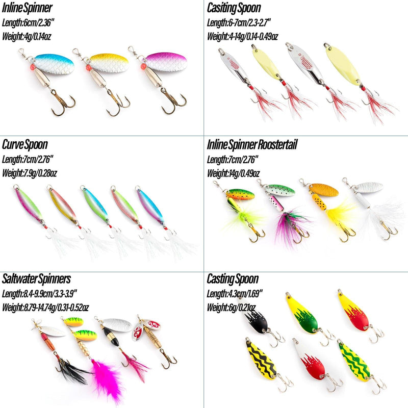 Dr.Fish 30pcs Spinners and Spoons Kit - Dr.Fish Tackles