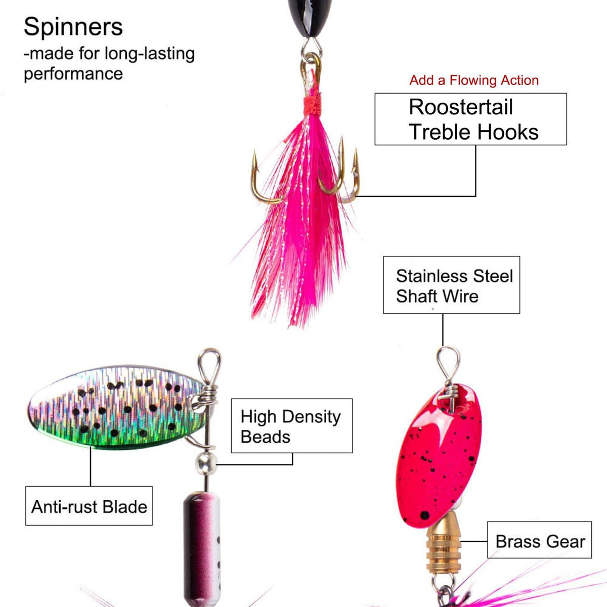 Dr.Fish 30pcs Spinners and Spoons Kit - Dr.Fish Tackles