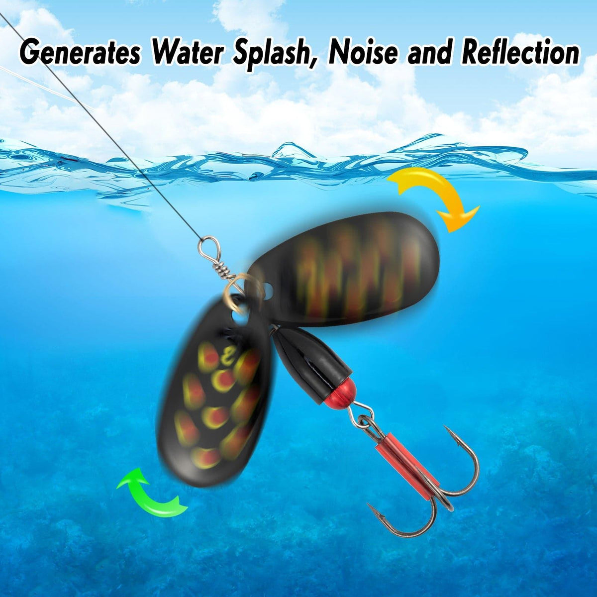Dr.Fish 10pcs Inline Spinners Lures Kit - Dr.Fish Tackles