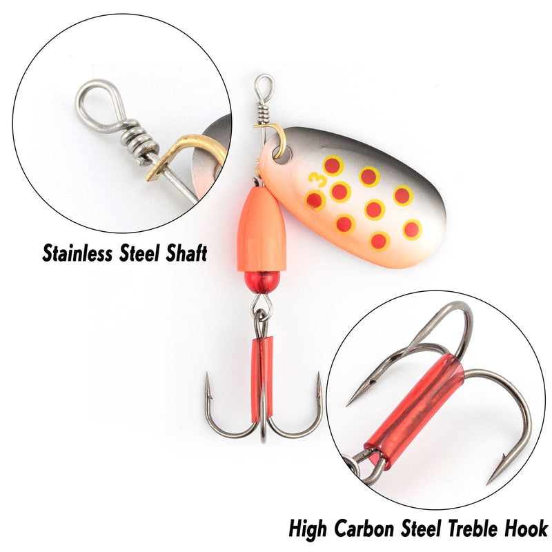 Dr.Fish 10pcs Inline Spinners Lures Kit - Dr.Fish Tackles