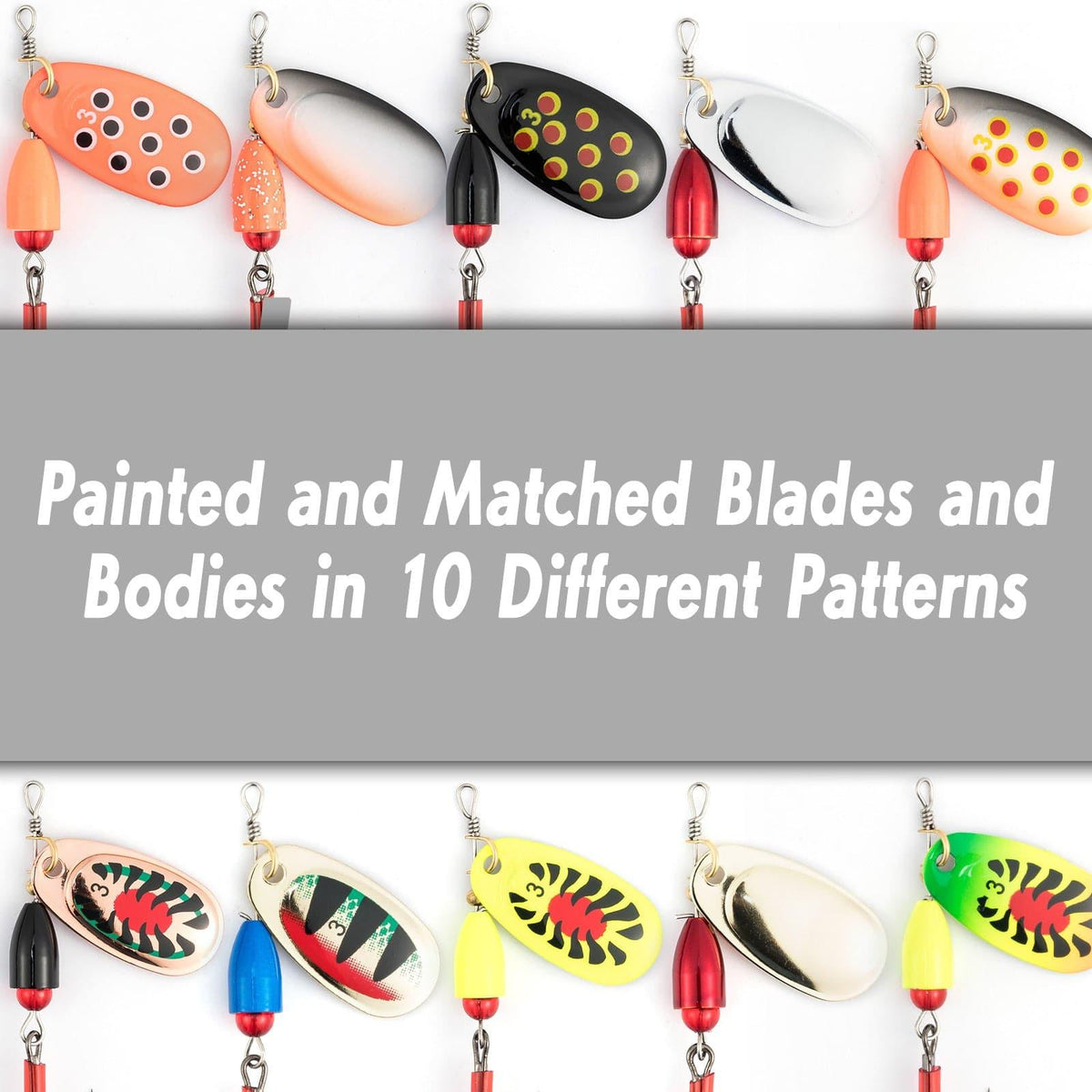 Dr.Fish 10pcs Inline Spinners Lures Kit - Dr.Fish Tackles