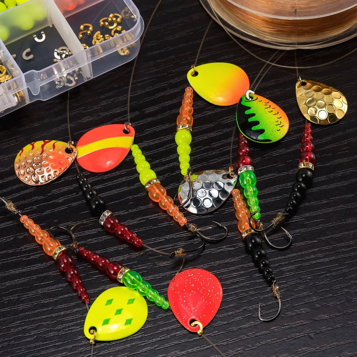 Dr.Fish 164pcs Inline Spinner Rig Making Kit - Dr.Fish Tackles