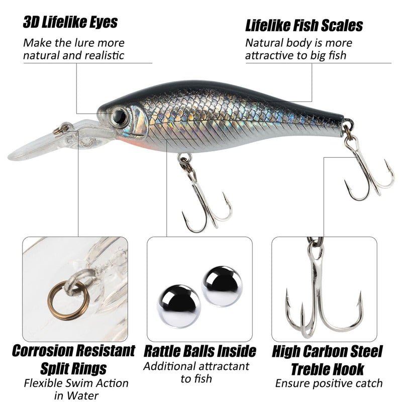 Dr.Fish 5pcs Crankbait Kit - Dr.Fish Tackles