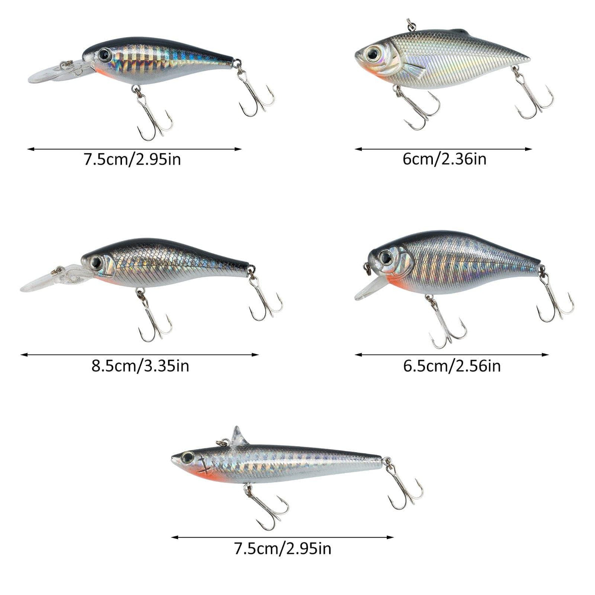 Dr.Fish 5pcs Crankbait Kit - Dr.Fish Tackles
