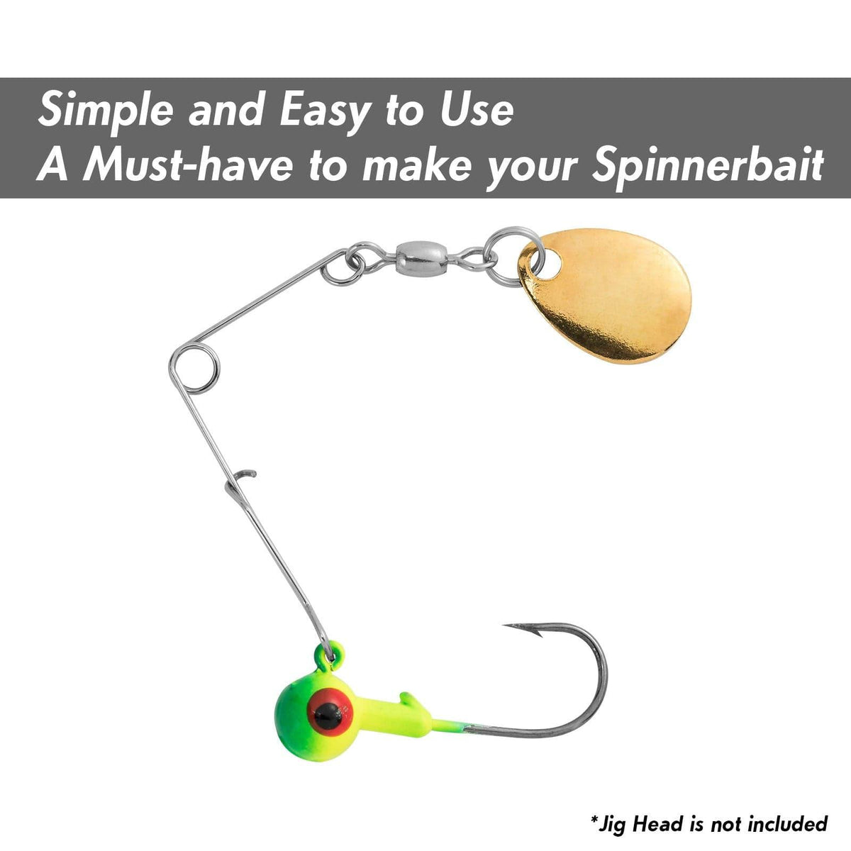 Dr.Fish 20pcs Spinnerbait Arms Silver Gold - Dr.Fish Tackles