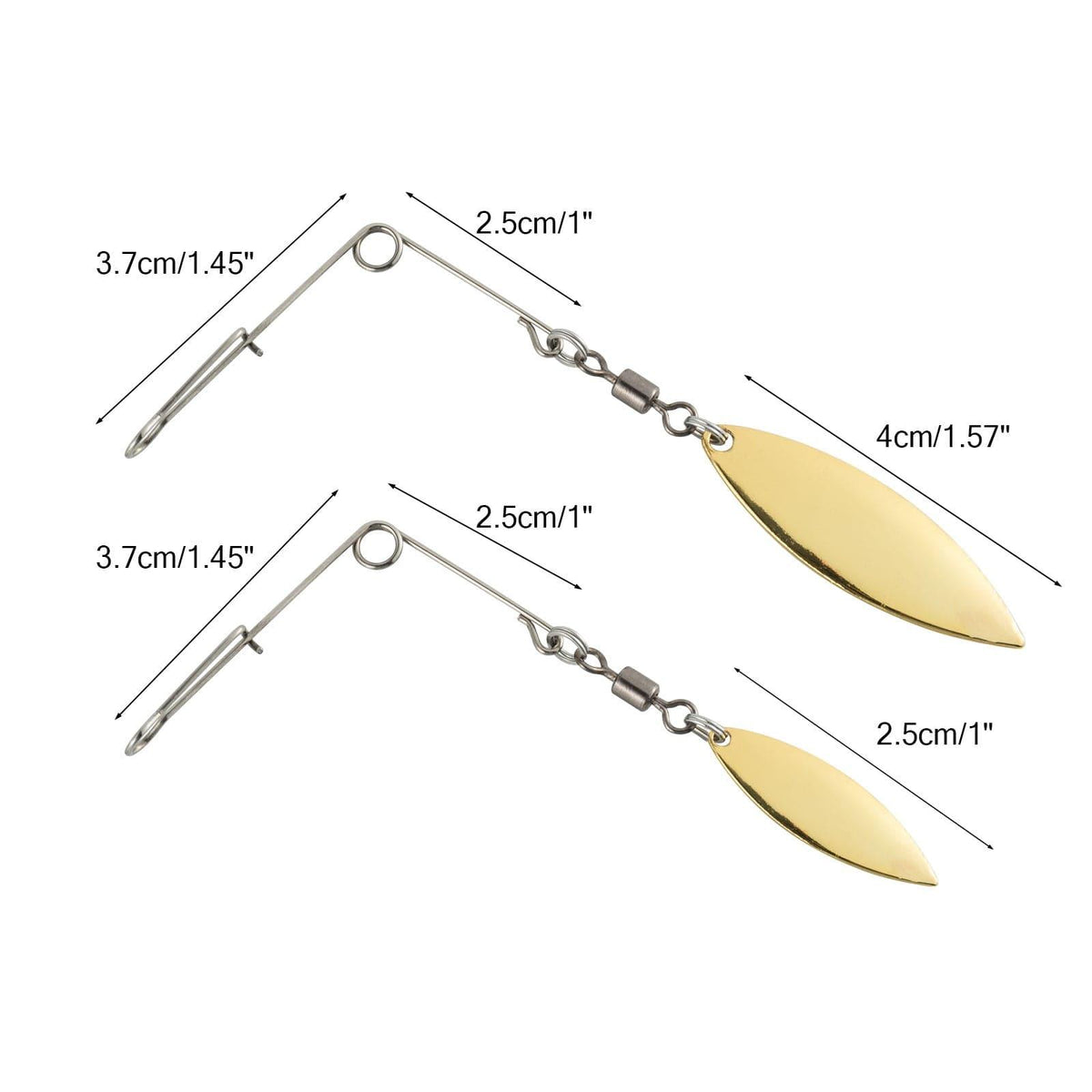Dr.Fish 20pcs Spinnerbait Arms Silver Gold - Dr.Fish Tackles