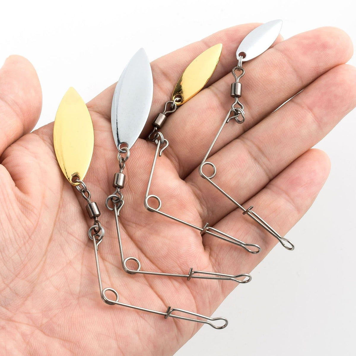 Dr.Fish 20pcs Spinnerbait Arms Silver Gold - Dr.Fish Tackles
