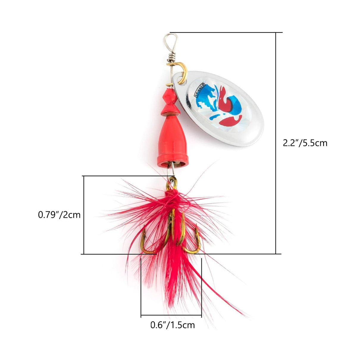 Dr.Fish 6/12pcs Roostertail Spinners Set - Dr.Fish Tackles