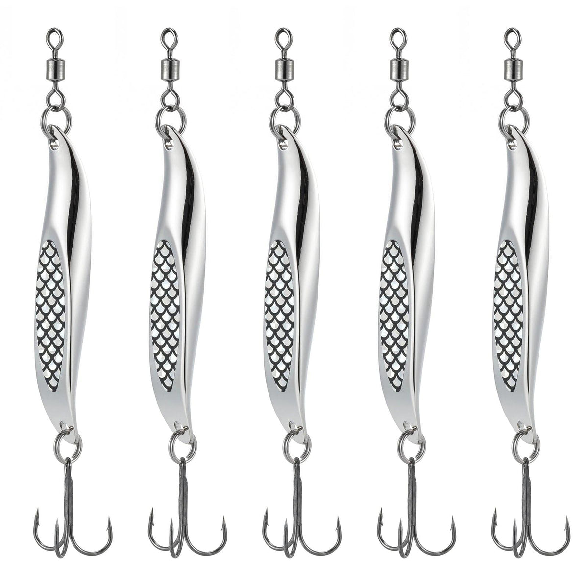 Dr.Fish 5pcs Wedge Lures Casting Spoons - Dr.Fish Tackles