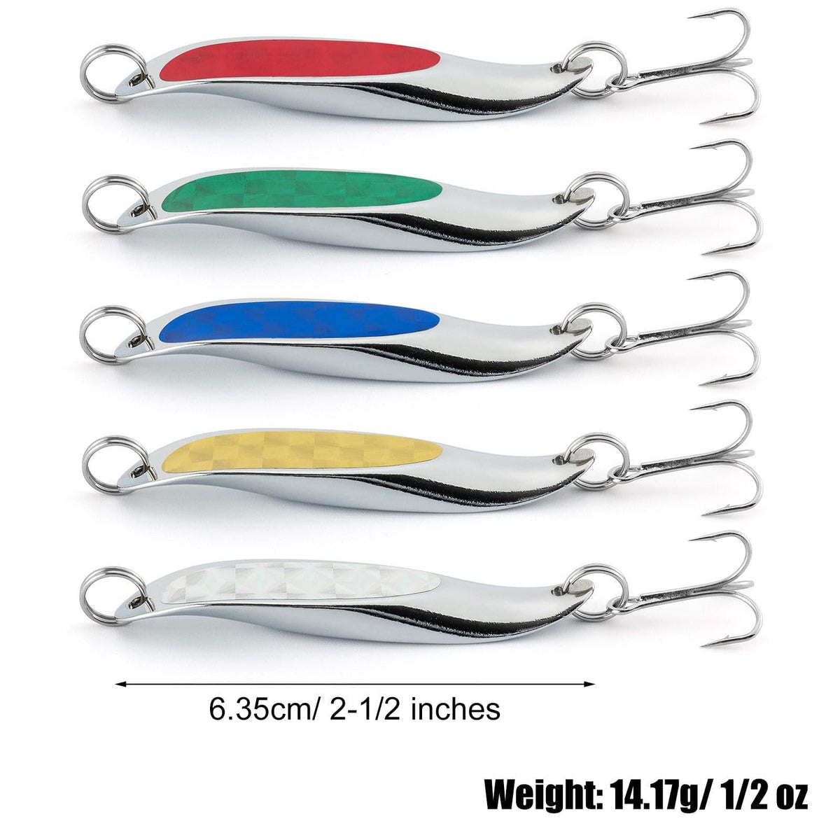Dr.Fish 5pcs Fishing Spoon Lures 21g - Dr.Fish Tackles
