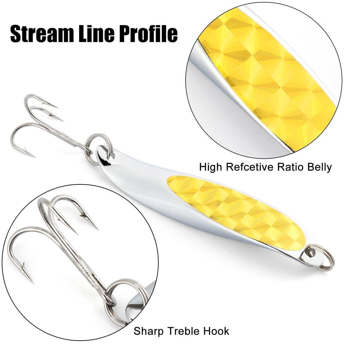 Dr.Fish 5pcs Fishing Spoon Lures 21g - Dr.Fish Tackles