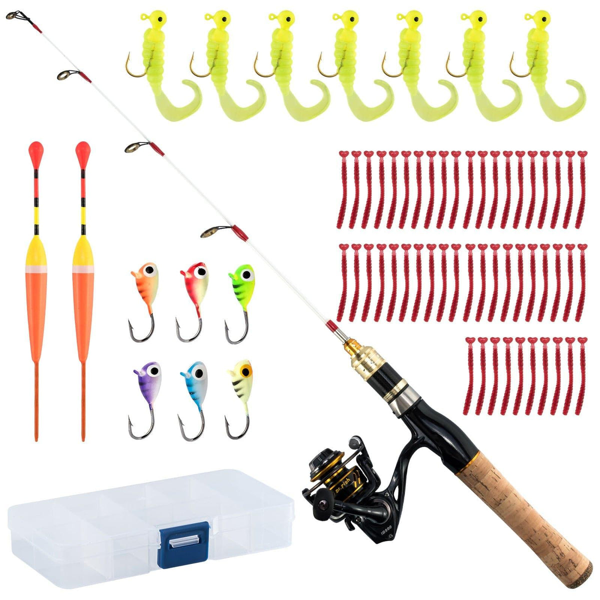 Dr.Fish 68pcs lce Fishing Combo - Dr.Fish Tackles