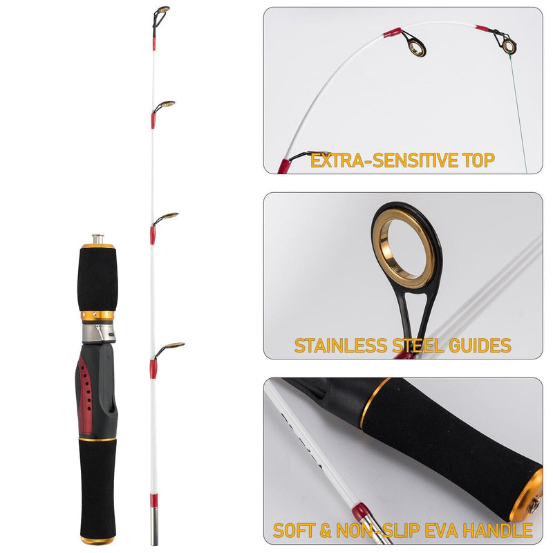 Dr.Fish 94pcs Ice Fishing Rod & Reel Combos - Dr.Fish Tackles