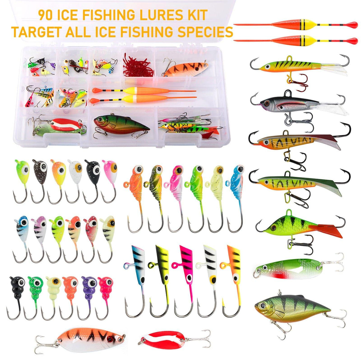 Dr.Fish 94pcs Ice Fishing Rod & Reel Combos - Dr.Fish Tackles