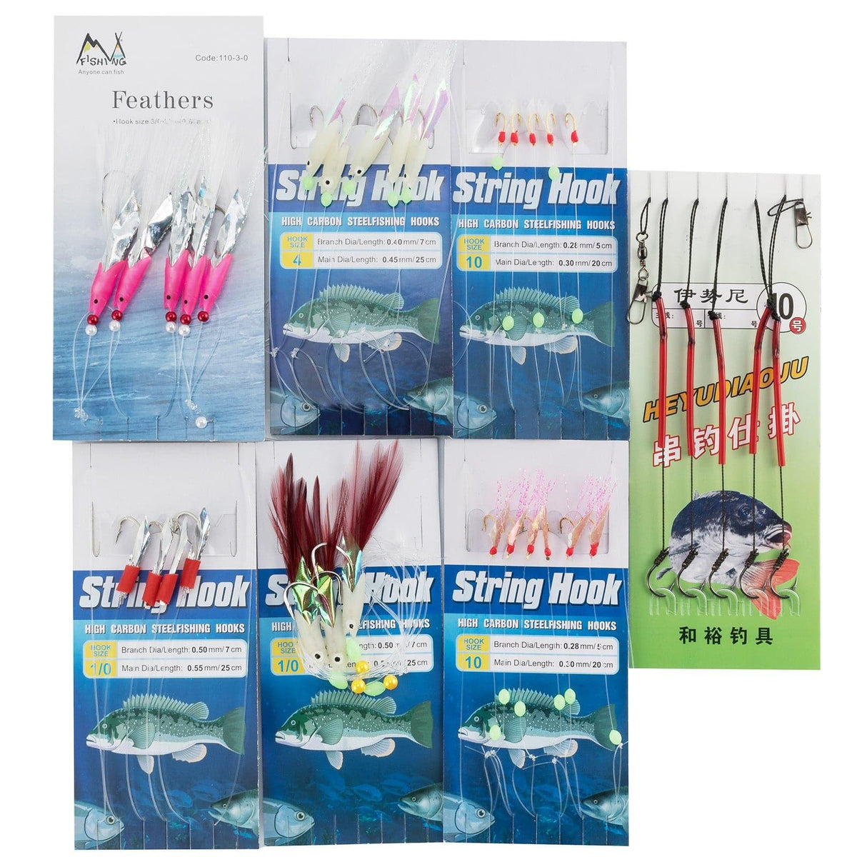 Dr.Fish Lot Mackerel Feather Rigs - Dr.Fish Tackles