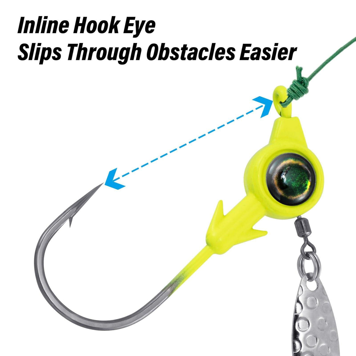 Dr.Fish 10pcs Crappie Underspin Jig Heads 1/8oz-3/8oz - Dr.Fish Tackles