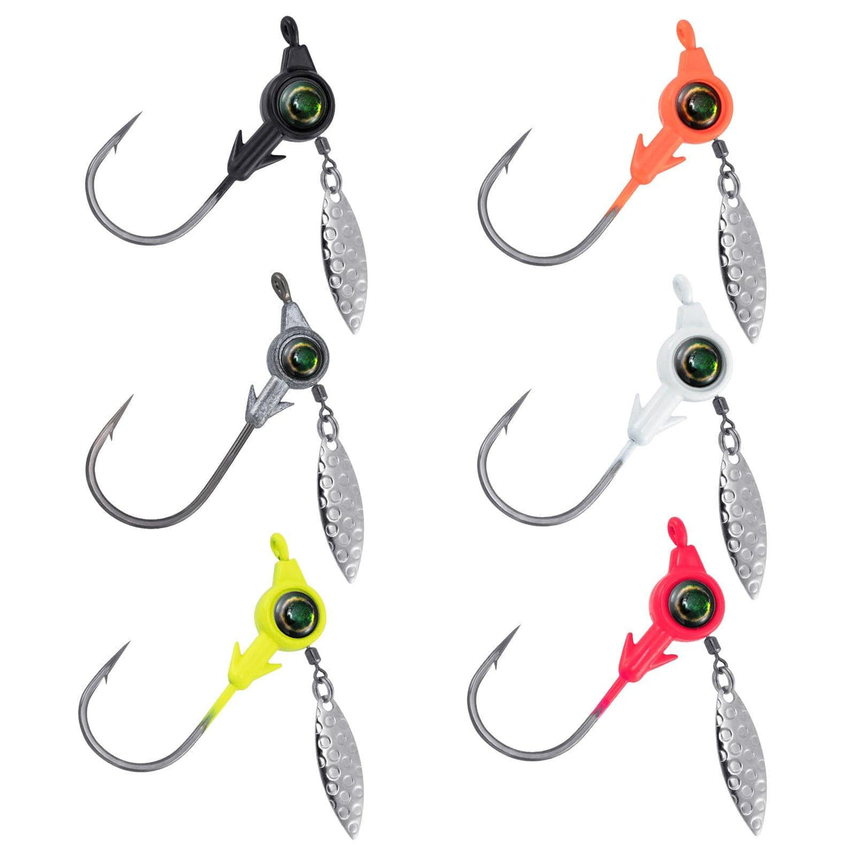 Dr.Fish 10pcs Crappie Underspin Jig Heads 1/8oz-3/8oz - Dr.Fish Tackles