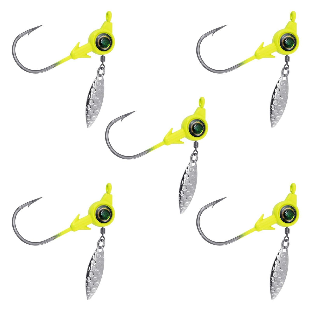 Dr.Fish 10pcs Crappie Underspin Jig Heads 1/8oz-3/8oz - Dr.Fish Tackles