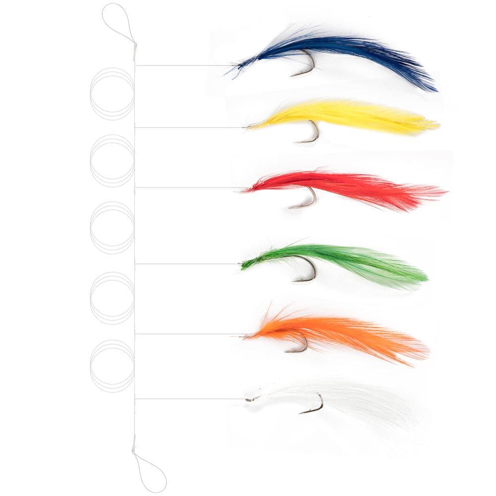 Dr.Fish 5/10 packs Mackerel Feathers Rigs - Dr.Fish Tackles