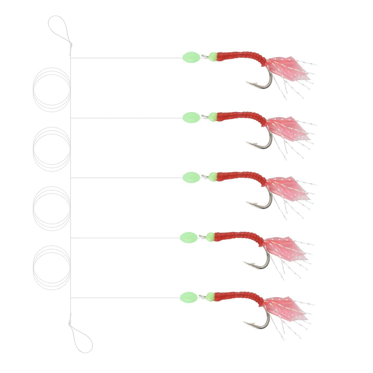 Dr.Fish 5/10 packs Mackerel Feathers Rigs - Dr.Fish Tackles