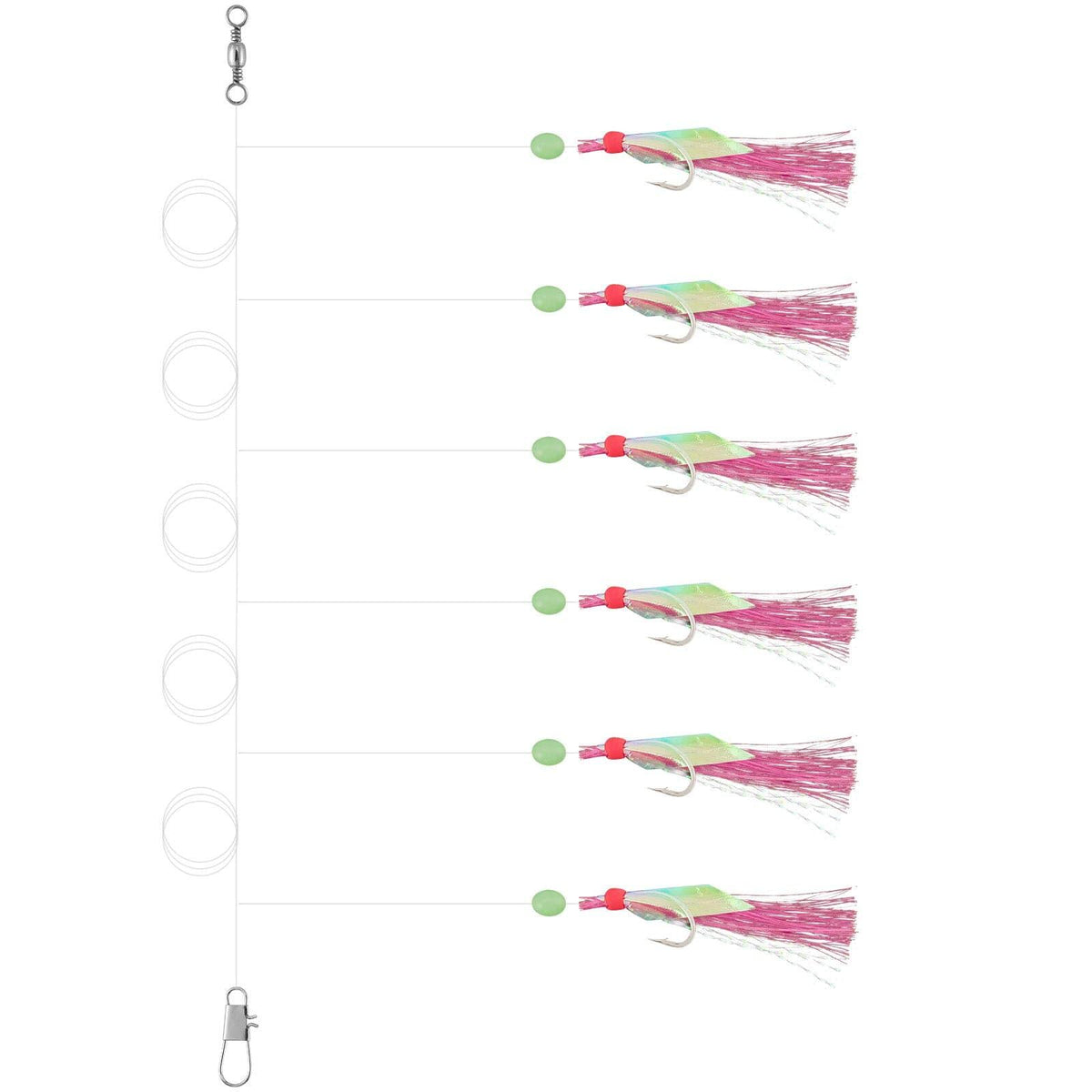 Dr.Fish 5/10 packs Mackerel Feathers Rigs - Dr.Fish Tackles