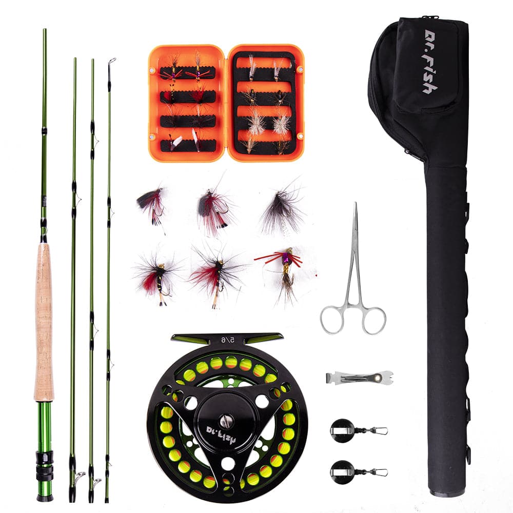 Fly Fishing Combo 5/6 IM8 Carbon Rod & Reel with Flies Tackles for