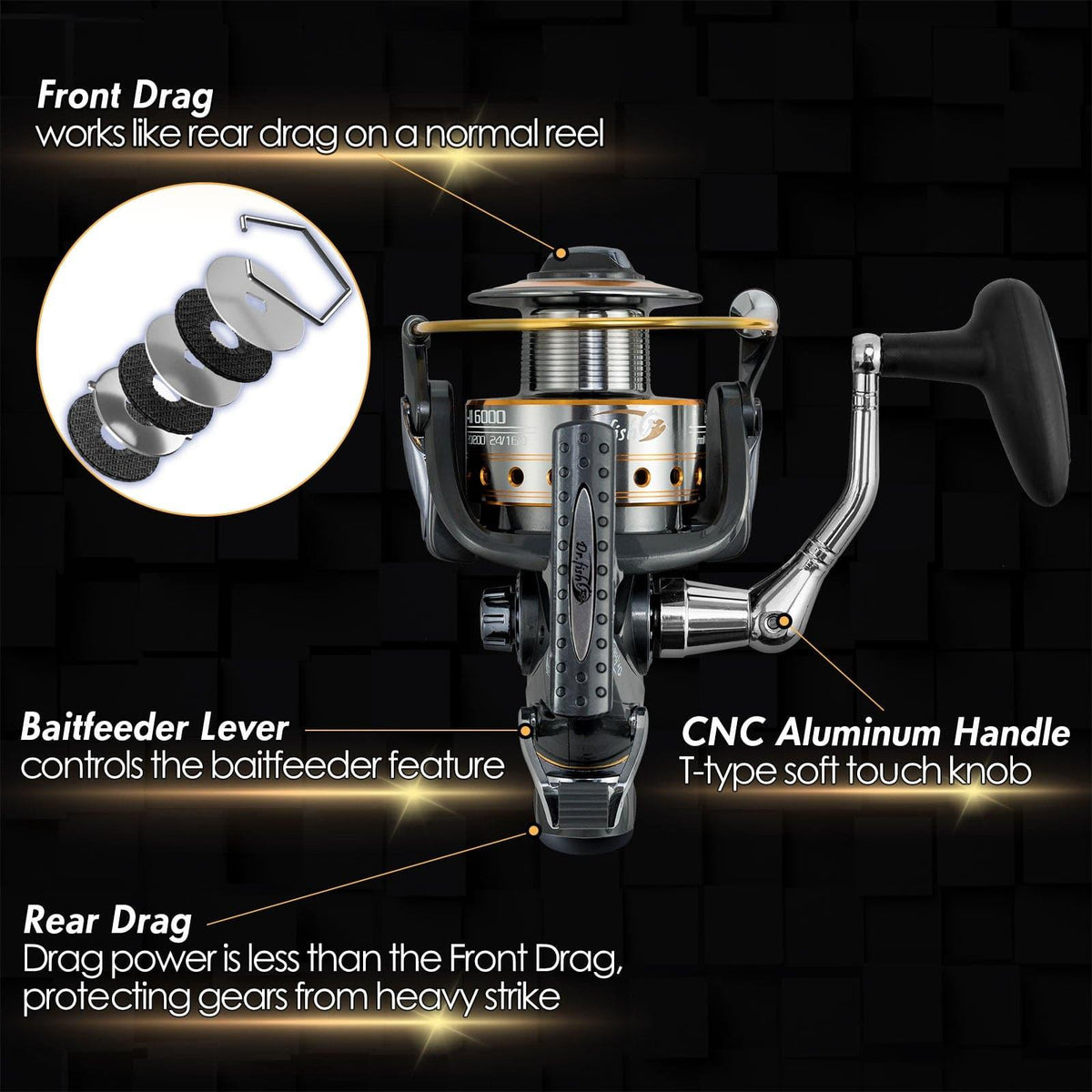 Dr.Fish HI Baitfeeder Spinning Reel 3000-6000 - Dr.Fish Tackles