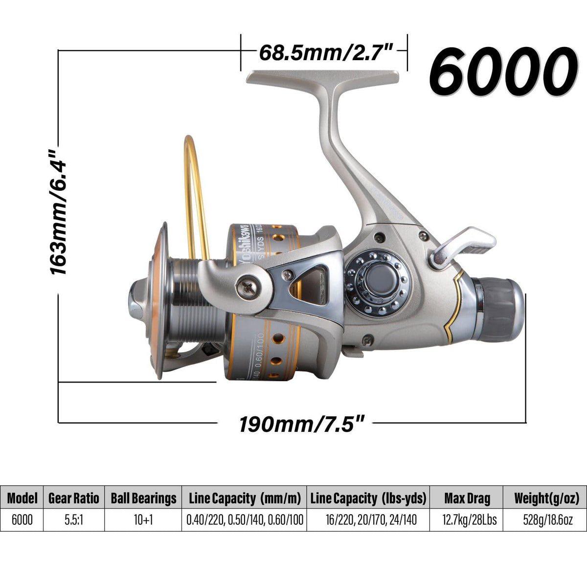CY Baitfeeder Spinning Reel 3000-6000 - Dr.Fish Tackles