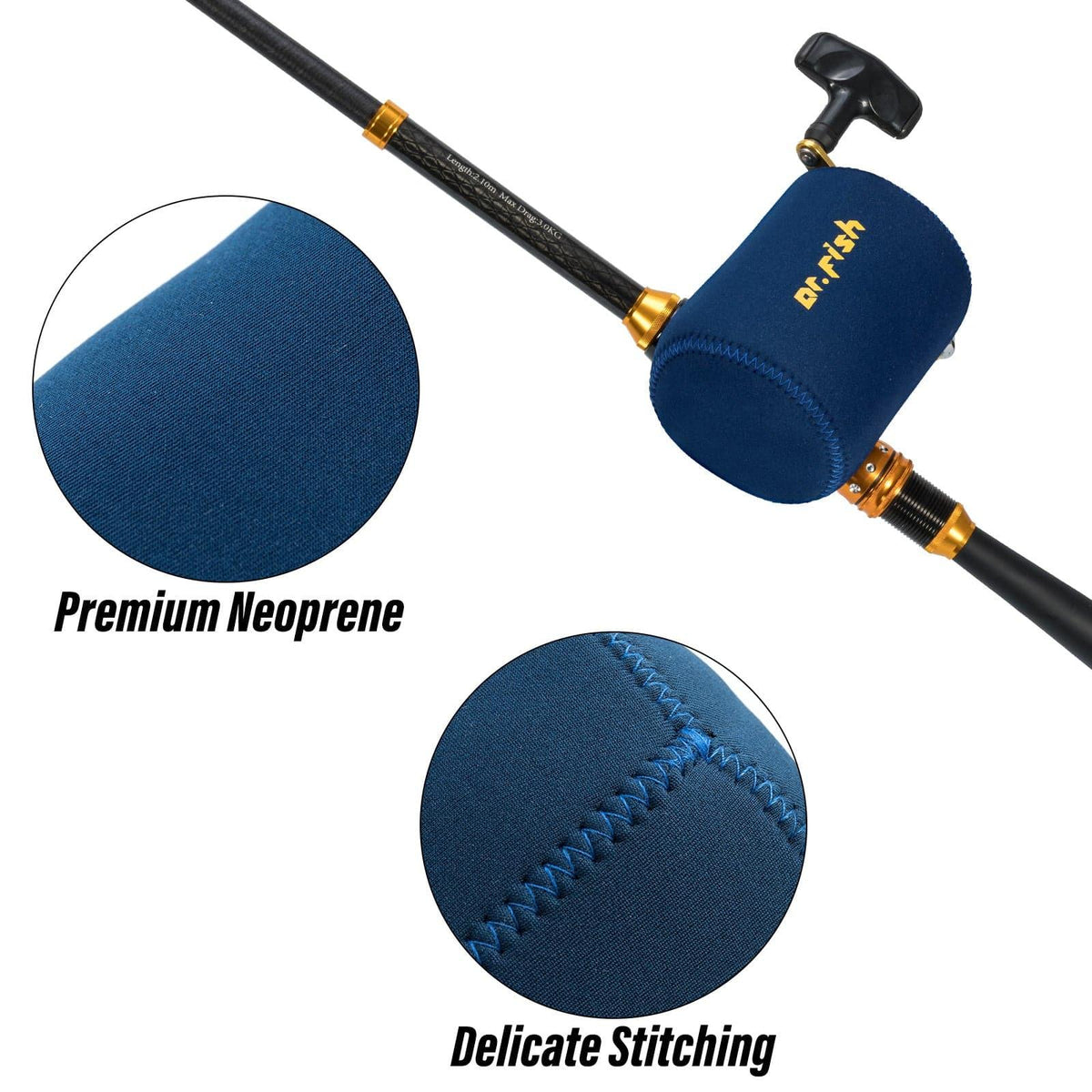 Dr.Fish 2pcs Baitcasting Fishing Reel Cover 2 Sizes - Dr.Fish Tackles