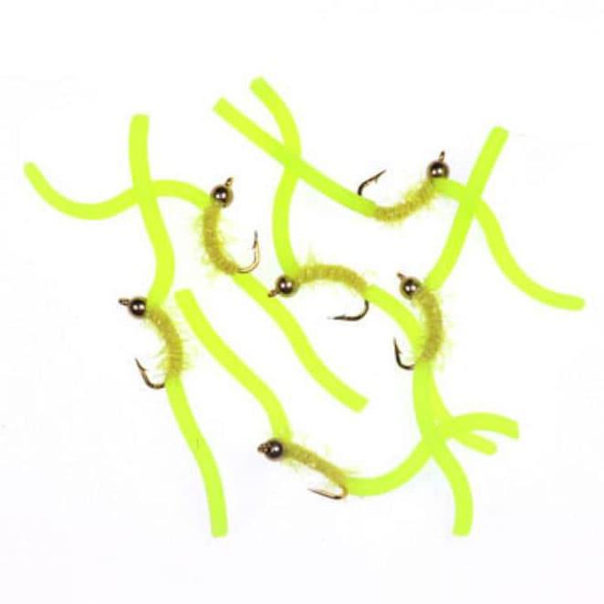 Dr.Fish 10pcs Squirmy Wormy Flies - Dr.Fish Tackles