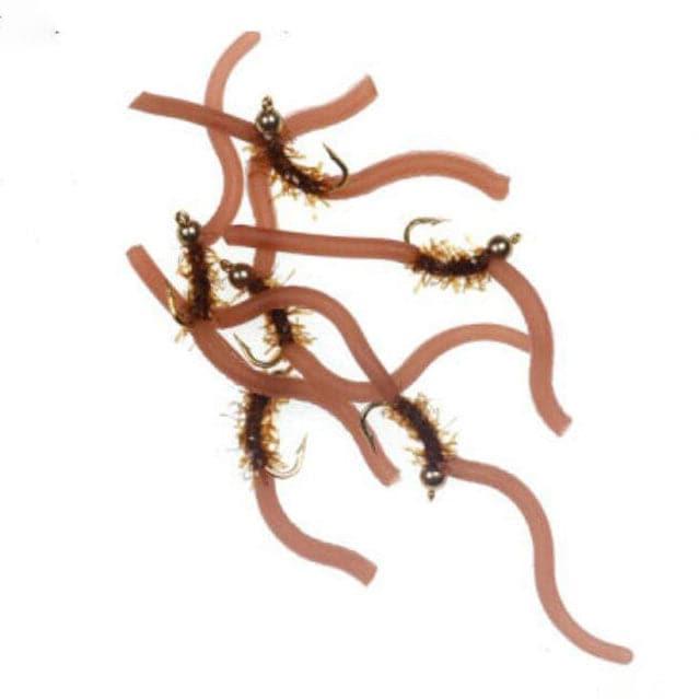 Dr.Fish 10pcs Squirmy Wormy Flies - Dr.Fish Tackles