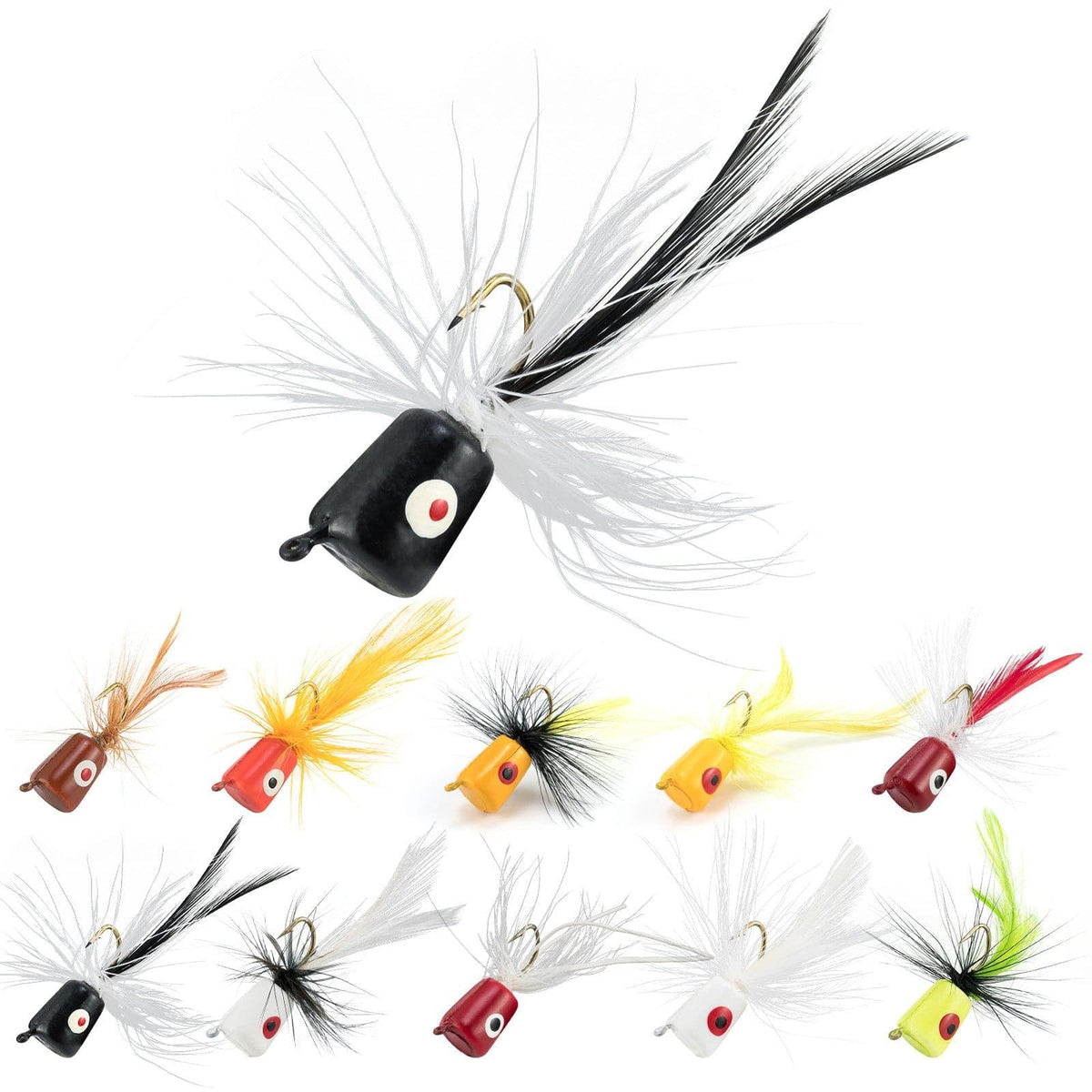 Dr.Fish 5/10pcs Fly Fishing Poppers Kit - Dr.Fish Tackles