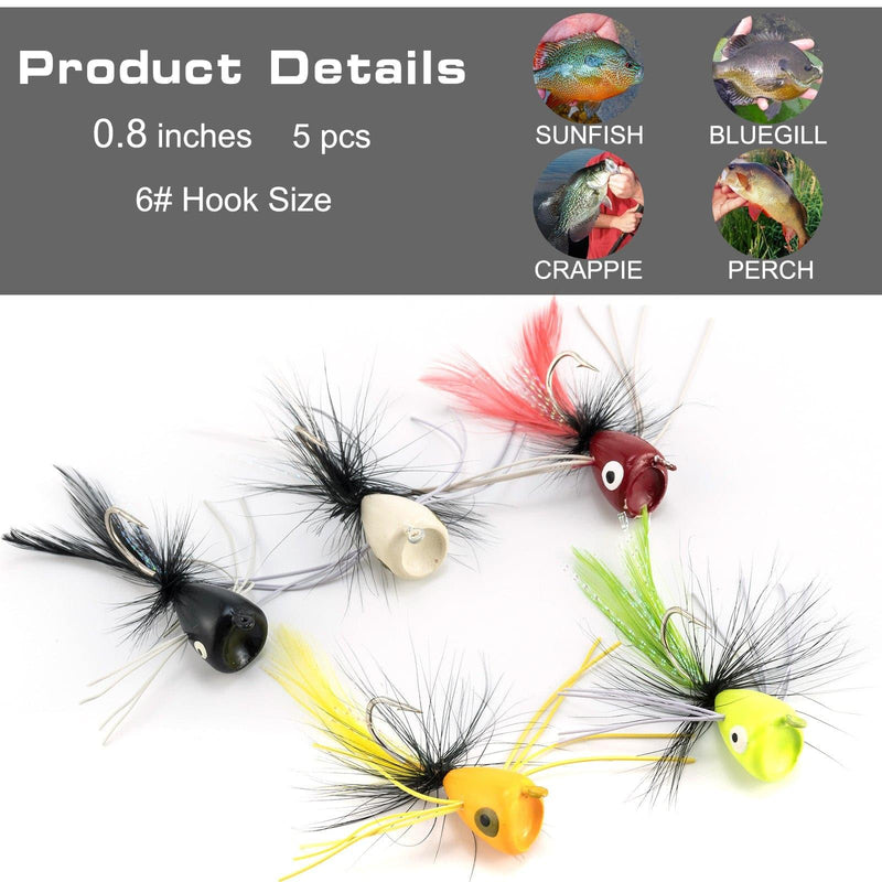 Dr.Fish 5/10pcs Fly Fishing Poppers Kit - Dr.Fish Tackles