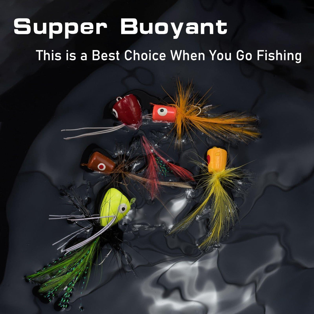 Dr.Fish 5/10pcs Fly Fishing Poppers Kit - Dr.Fish Tackles