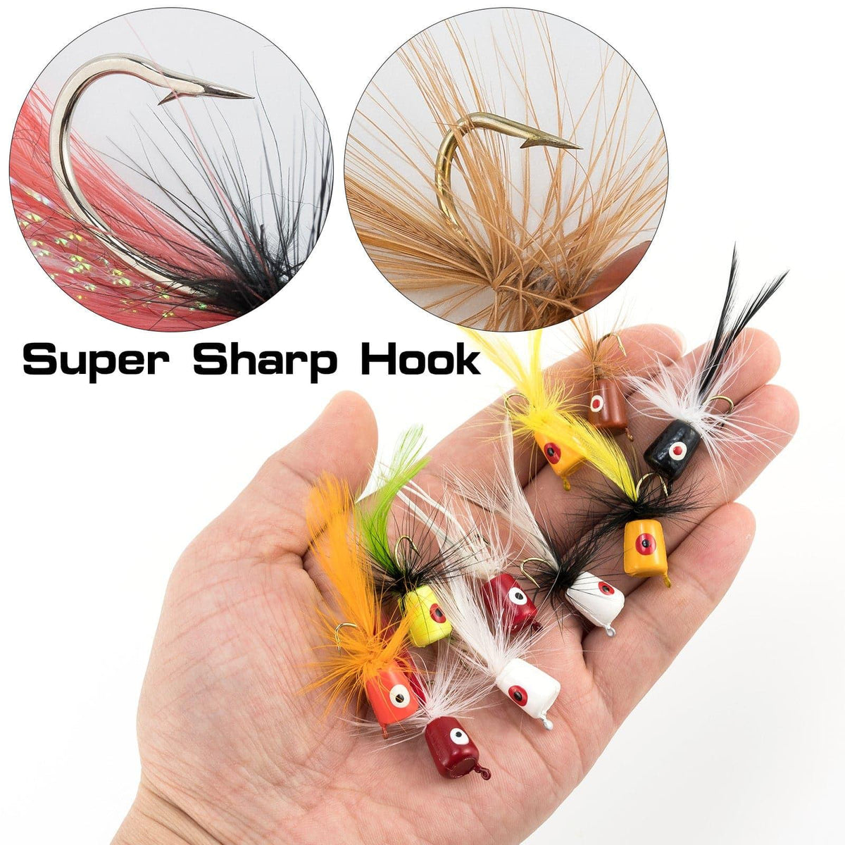Dr.Fish 5/10pcs Fly Fishing Poppers Kit - Dr.Fish Tackles